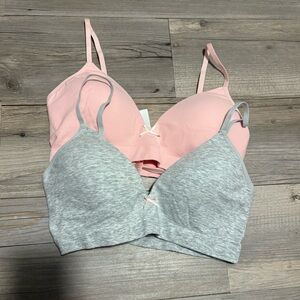 SKIMS Kim Kardashian cotton junior training bras. 2 pack XL 14 new with tags